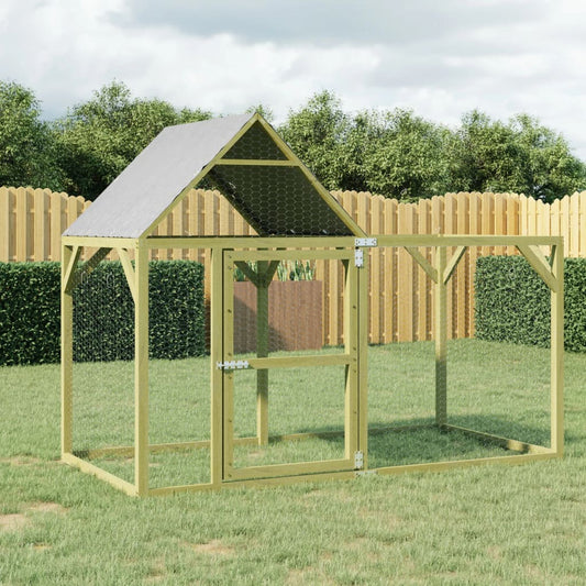 Chicken Coop Green treated pine with green polyester roof