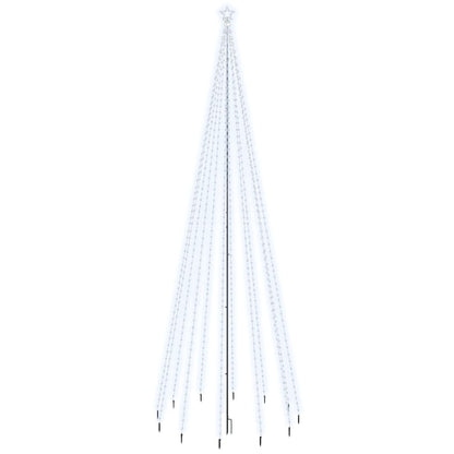 Christmas Tree with Spike Cold White 732 LEDs 196.9 "