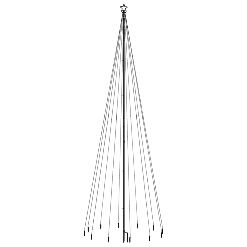 Christmas Tree with Spike Cold White 732 LEDs 196.9 "