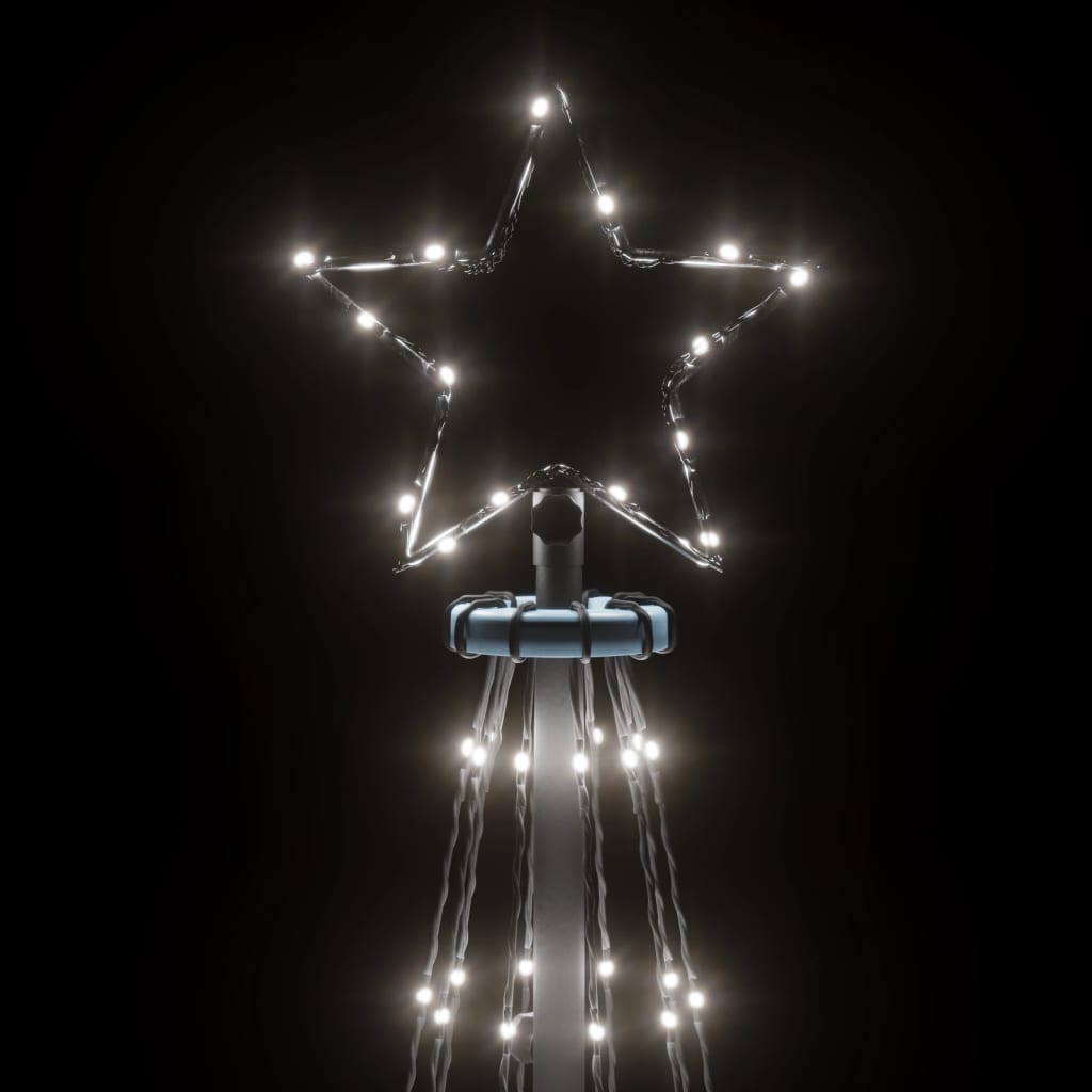 Christmas Tree with Spike Cold White 732 LEDs 196.9 "