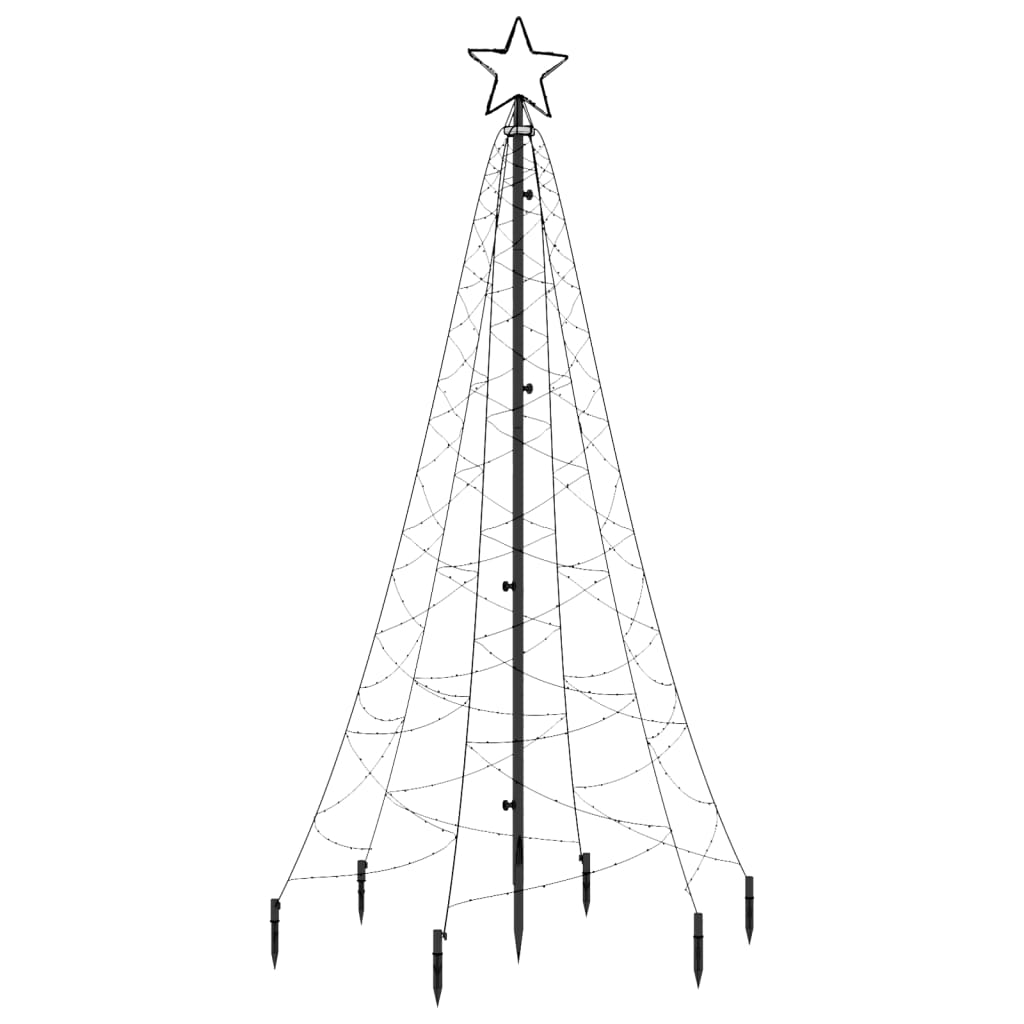 Christmas Tree with Spike Colorful 200 LEDs 6 ft