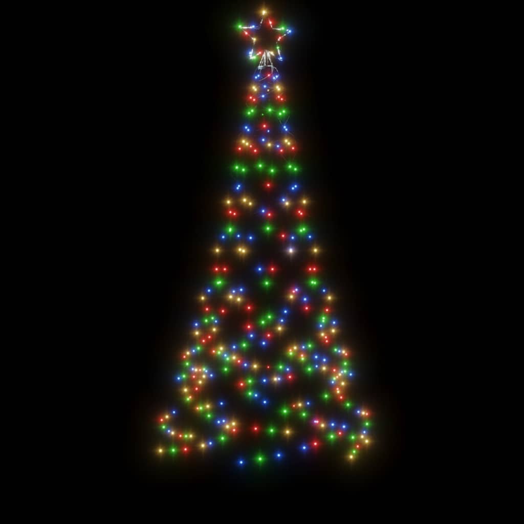 Christmas Tree with Spike Colorful 200 LEDs 6 ft