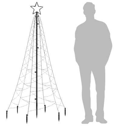 Christmas Tree with Spike Colorful 200 LEDs 6 ft