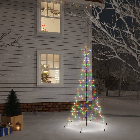 Christmas Tree with Spike Colorful 200 LEDs 6 ft