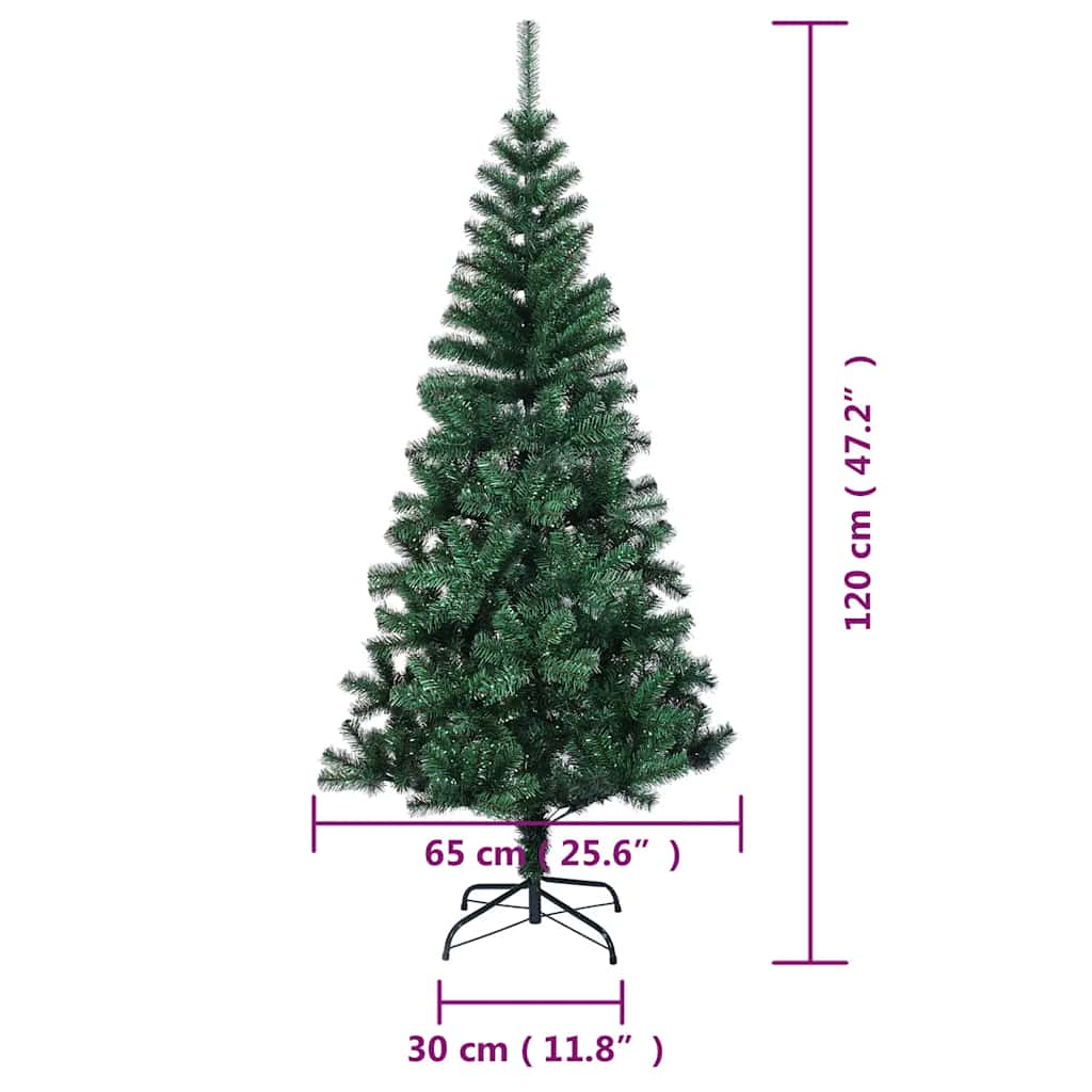Artificial Christmas Tree with Iridescent Tips Green 4 ft PVC