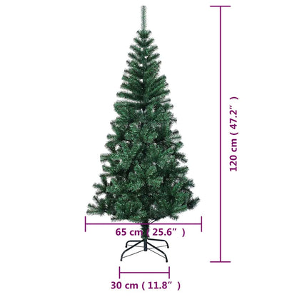 Artificial Christmas Tree with Iridescent Tips Green 4 ft PVC