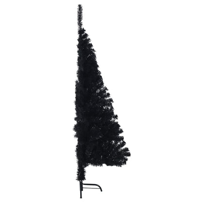 Artificial Half Christmas Tree with Stand Black 4 ft PVC