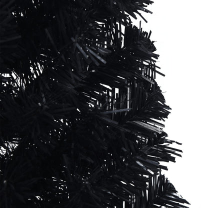 Artificial Half Christmas Tree with Stand Black 4 ft PVC