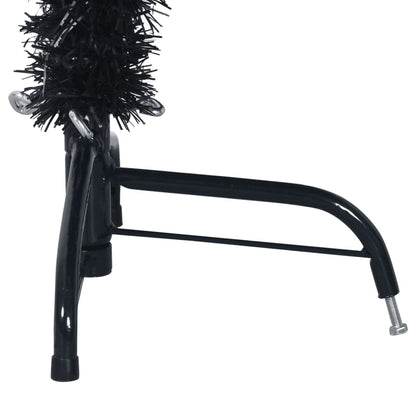 Artificial Half Christmas Tree with Stand Black 4 ft PVC