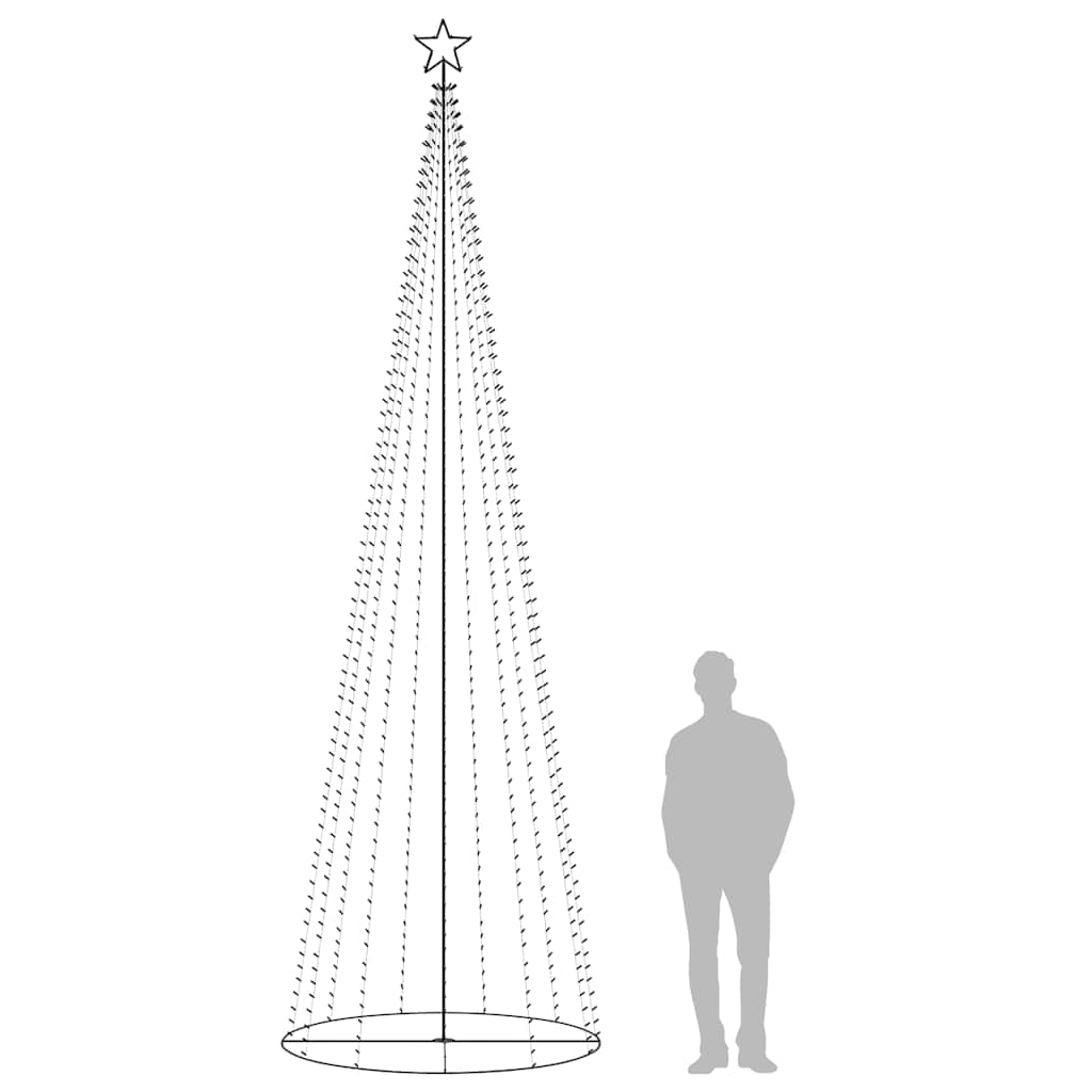 Christmas Cone Tree Colorful 732 LEDs 5x16 ft