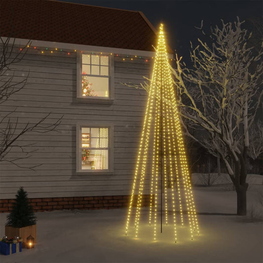 Christmas Tree with Spike Warm White 732 LEDs 16 ft
