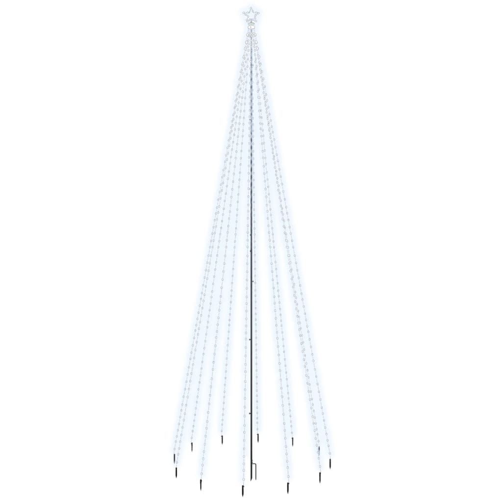 Christmas Tree with Spike Cold White 732 LEDs 16 ft