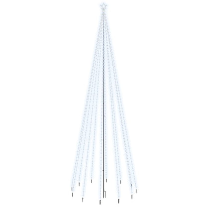 Christmas Tree with Spike Cold White 732 LEDs 16 ft