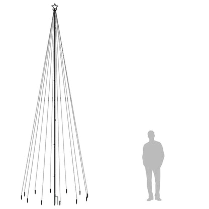 Christmas Tree with Spike Cold White 732 LEDs 16 ft