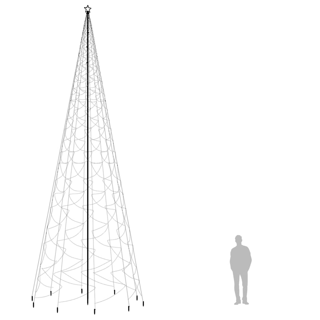 Christmas Tree with Spike Blue 3000 LEDs 26 ft