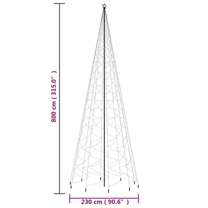 Christmas Tree with Spike Blue 3000 LEDs 26 ft