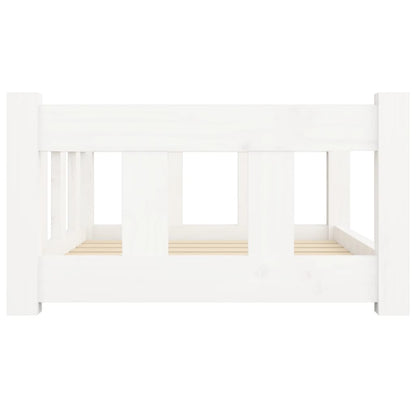 Dog Bed White 25.8"x19.9"x11" Solid Wood Pine