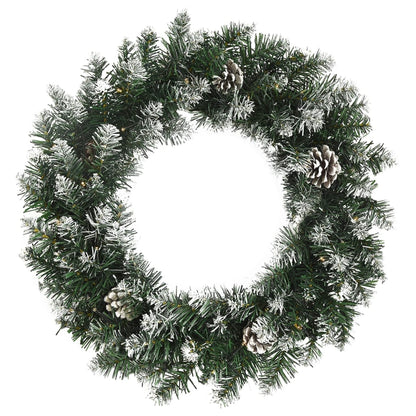 Christmas Wreath Green PVC 23.6 in diameter Decorative Inlays