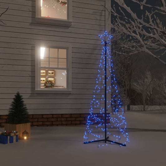 Christmas Cone Tree Blue Powder-coated steel 70.9 in