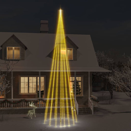 Christmas Tree Warm White Copper 26.2ft Height Collapsible