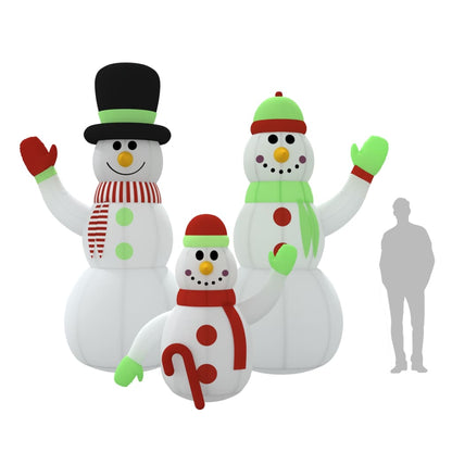 Inflatable Snowman Family Multicolor Oxford fabric with PU coating