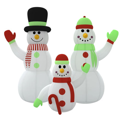 Inflatable Snowman Family Multicolor