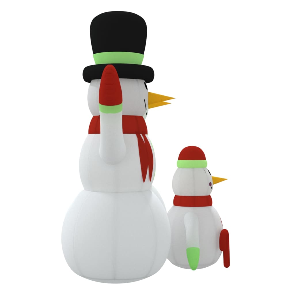 Inflatable Snowman Family Multicolor