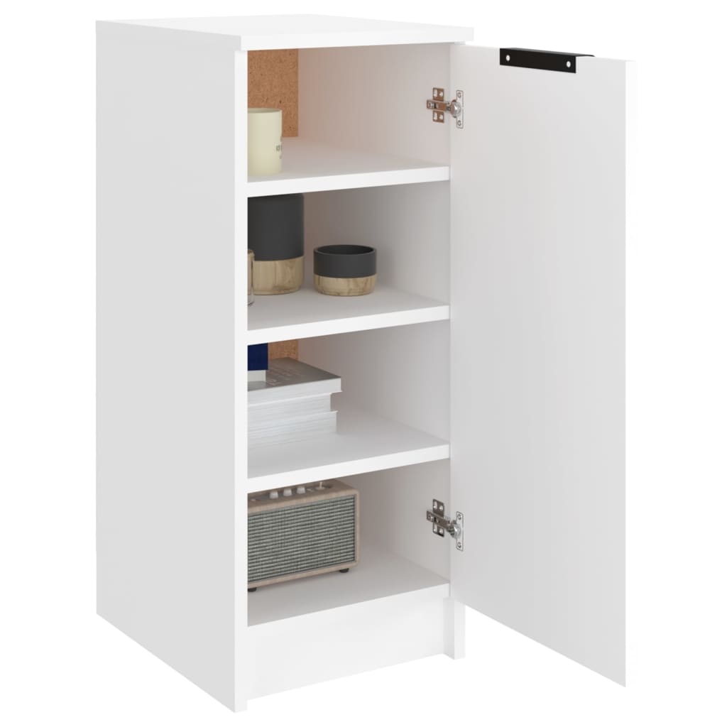 Shoe Cabinet White 11.8x13.8x27.6" Engineered Wood