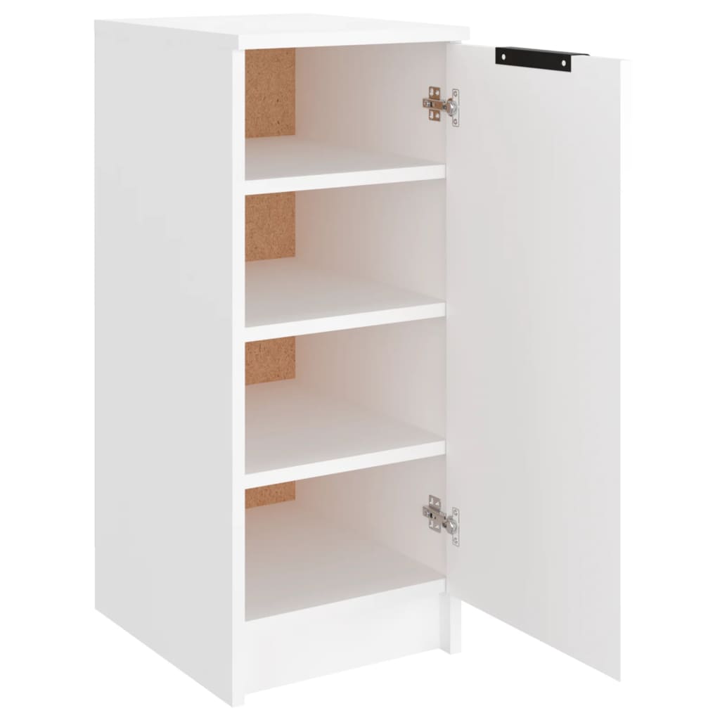 Shoe Cabinet White 11.8x13.8x27.6" Engineered Wood
