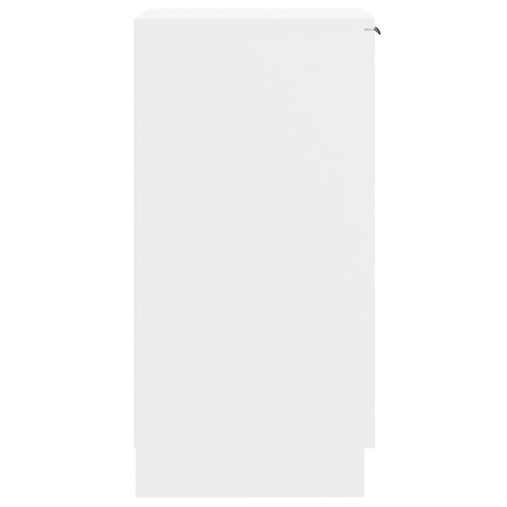 Shoe Cabinet White 11.8x13.8x27.6" Engineered Wood
