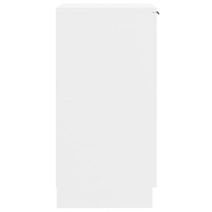 Shoe Cabinet White 11.8x13.8x27.6" Engineered Wood