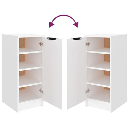Shoe Cabinet White 11.8x13.8x27.6" Engineered Wood
