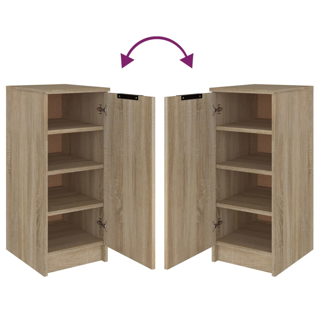 Shoe Cabinet Sonoma Oak 11.8x13.8x27.6" Engineered Wood