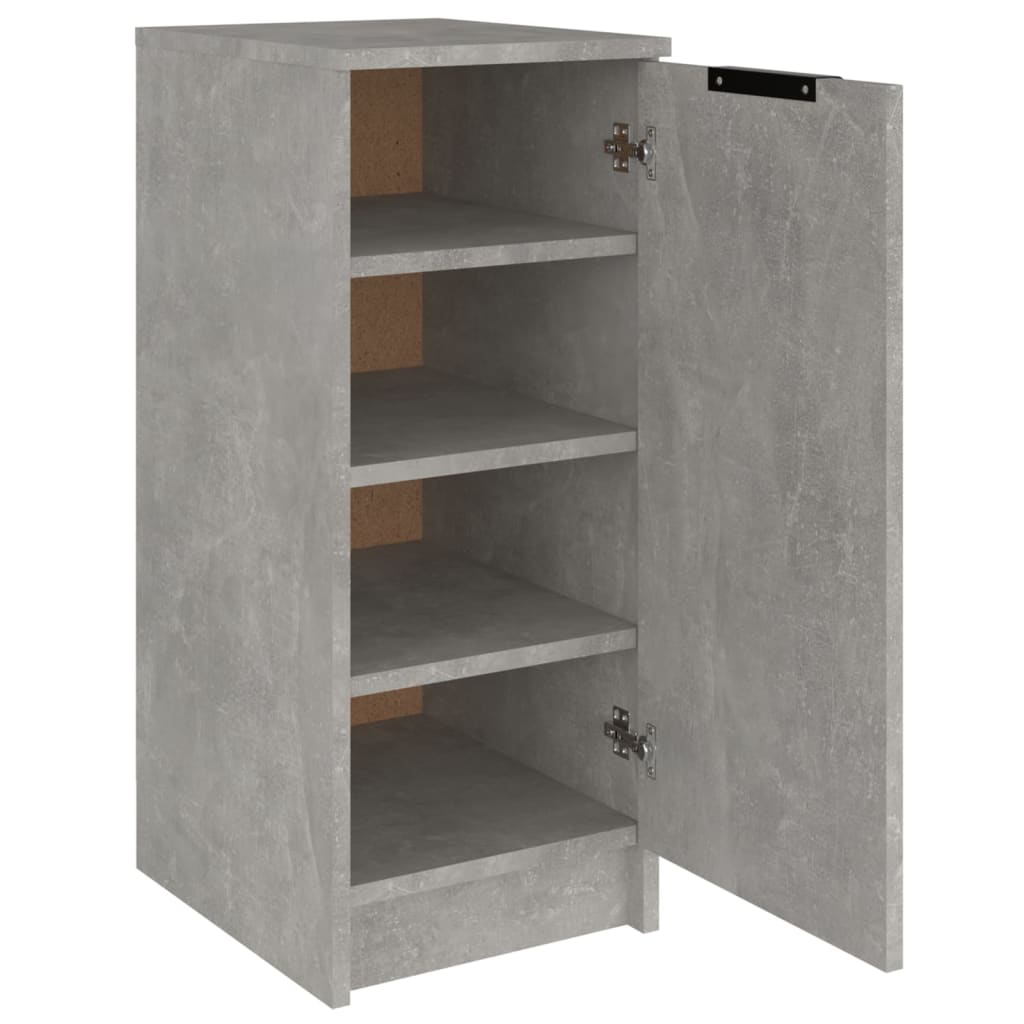 Shoe Cabinet Concrete Grey 11.8x13.8x27.6" Engineered Wood