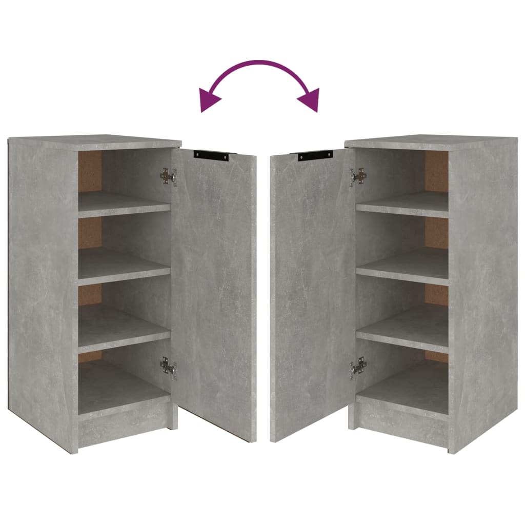 Shoe Cabinet Concrete Grey 11.8x13.8x27.6" Engineered Wood