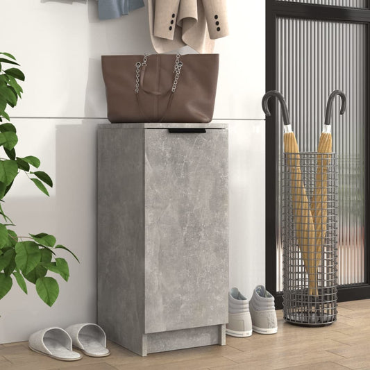 Shoe Cabinet Concrete Grey 11.8x13.8x27.6" Engineered Wood