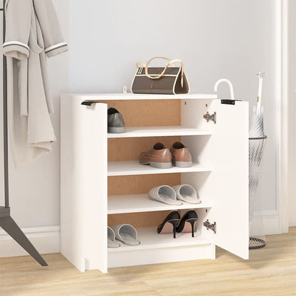 Shoe Cabinet White 23.2x13.8x27.6" Engineered Wood