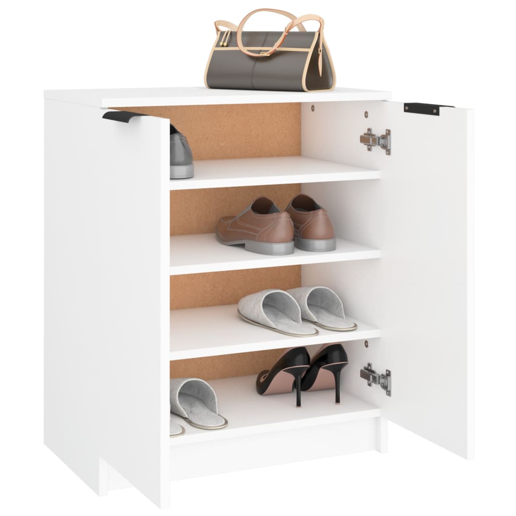 Shoe Cabinet White 23.2x13.8x27.6" Engineered Wood