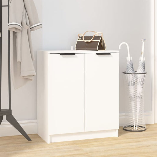 Shoe Cabinet White 23.2x13.8x27.6" Engineered Wood