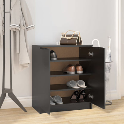 Shoe Cabinet Black 23.2x13.8x27.6" Engineered Wood