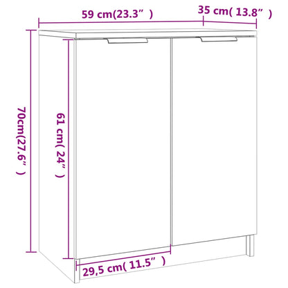 Shoe Cabinet Black 23.2x13.8x27.6" Engineered Wood