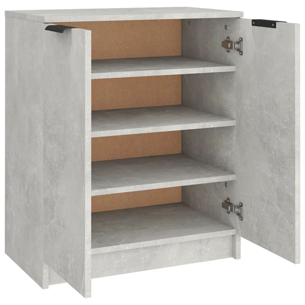 Shoe Cabinet Concrete Grey 23.2x13.8x27.6" Engineered Wood