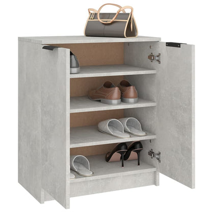 Shoe Cabinet Concrete Grey 23.2x13.8x27.6" Engineered Wood