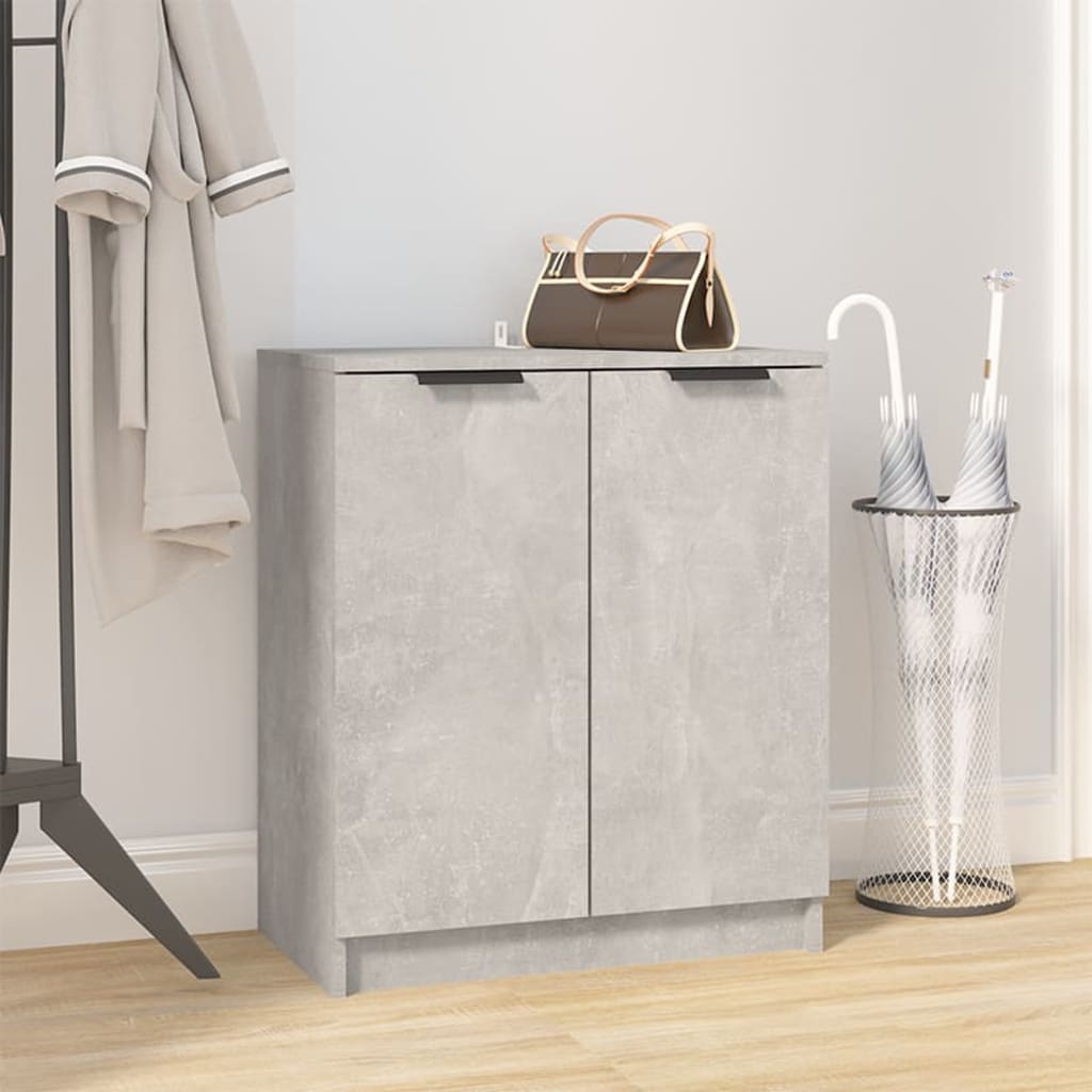 Shoe Cabinet Concrete Grey 23.2x13.8x27.6" Engineered Wood