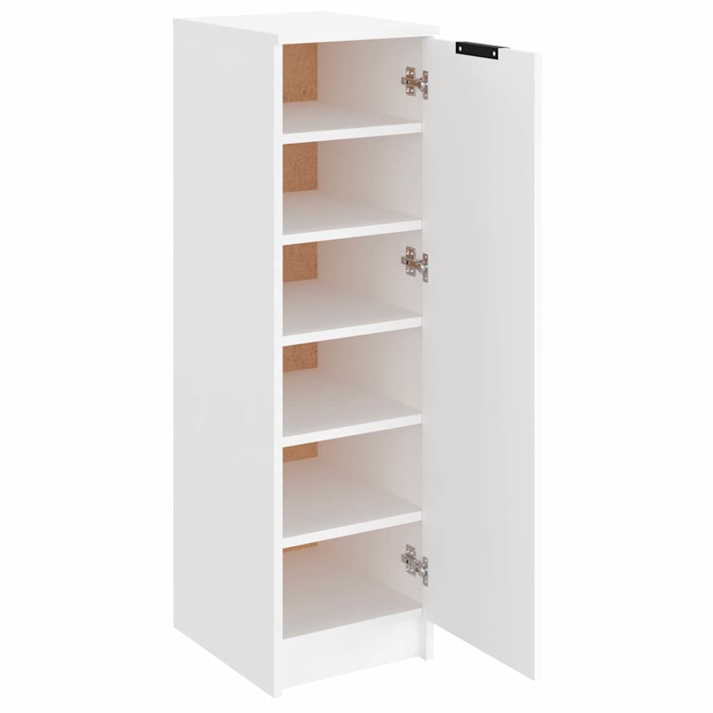 Shoe Cabinet White 11.8x13.8x39.4" Engineered Wood