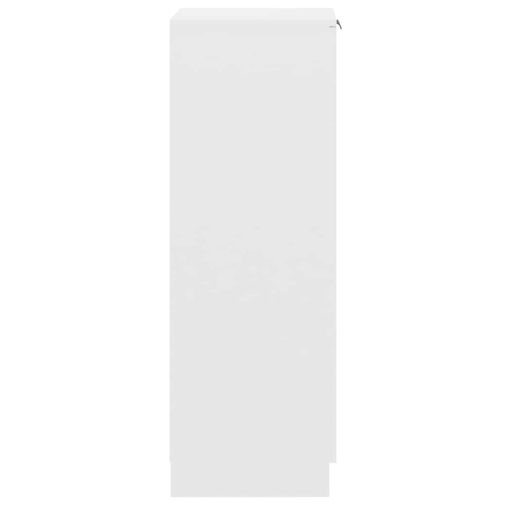 Shoe Cabinet White 11.8x13.8x39.4" Engineered Wood