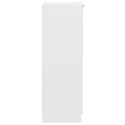 Shoe Cabinet White 11.8x13.8x39.4" Engineered Wood