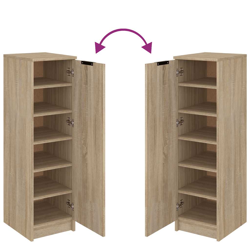 Shoe Cabinet Sonoma Oak 11.8"x13.8"x39.4" Engineered Wood