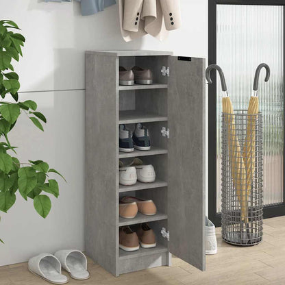 Shoe Cabinet Concrete Gray 11.8"x13.8"x39.4" Engineered Wood