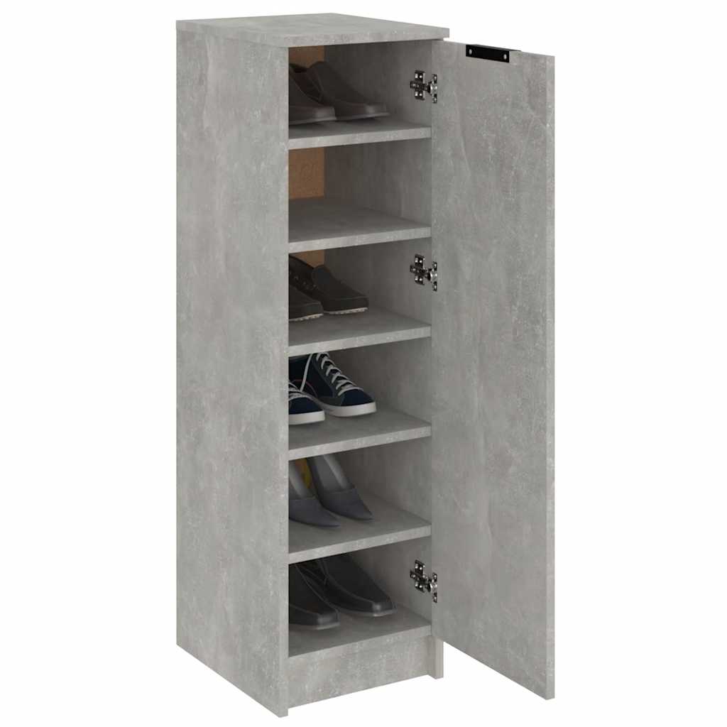 Shoe Cabinet Concrete Gray 11.8"x13.8"x39.4" Engineered Wood